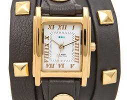 La Mer Collections Pyramid Stud Wrap Watch