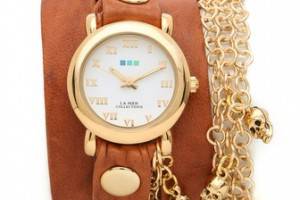 La Mer Collections Skull Charms Wrap Watch