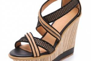 L.A.M.B. Carrera Wedge Sandals