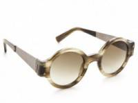 Lanvin Round Sunglasses with Hammered Metal