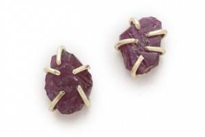 Lauren Wolf Jewelry Ruby Stud Earrings