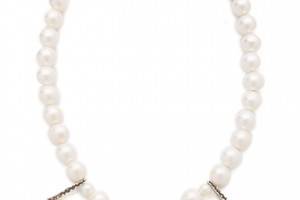 Lauren Wolf Jewelry White Spike Necklace with Cultured Freshwater Pearls