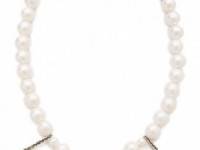 Lauren Wolf Jewelry White Spike Necklace with Cultured Freshwater Pearls