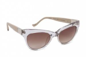 Linda Farrow for The Row Leather Cat Eye Sunglasses