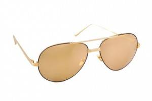 Linda Farrow Luxe 24 Karat Gold Sunglasses