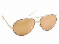 Linda Farrow Luxe 24 Karat Gold Sunglasses