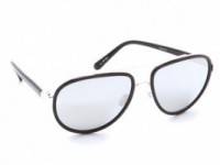 Linda Farrow Luxe Platinum Lens Aviator Sunglasses