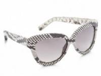 Linda Farrow Luxe Python Square Sunglasses