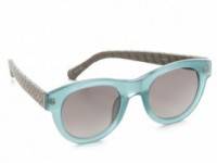 Linda Farrow Luxe Snakeskin Square Corner Sunglasses