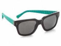 Linda Farrow Luxe Snakeskin Thick Rimmed Sunglasses