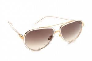 Linda Farrow Luxe Transparent Aviator Sunglasses