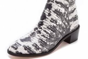 Loeffler Randall Felix Lizard Print Booties