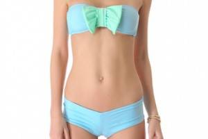 Lolli Are You Happy Bow Bandeau Bikini Top