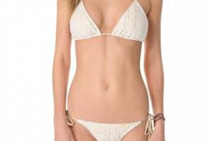 Luli Fama Sweet Seduction Lace Triangle Bikini Top