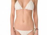 Luli Fama Sweet Seduction Lace Triangle Bikini Top