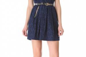 Madewell Solid Rose Lace Dress