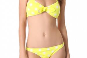 Madewell Sponge Polka Dot Halter Bikini Top