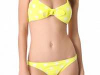 Madewell Sponge Polka Dot Halter Bikini Top