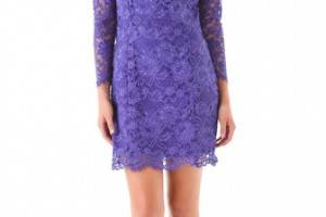 Madison Marcus Deep V Back Lace Dress