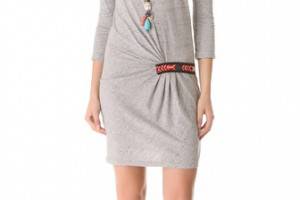 Maison Scotch Embroidered Dress with Necklace
