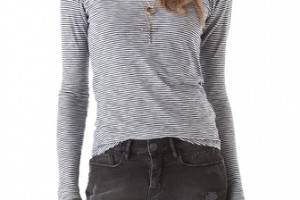 Maison Scotch Long Sleeve Striped Tee