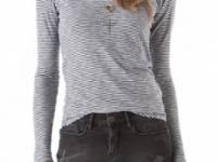 Maison Scotch Long Sleeve Striped Tee