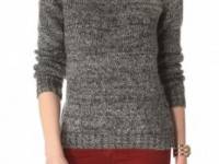 Maison Scotch Sequin Biker Sweater