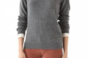 Maison Scotch Sweater & Removable Collar