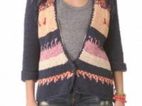 Maison Scotch Western Cardigan with Fringe