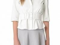 MAISON ULLENS Perforated Leather Blouse