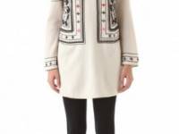 Mara Hoffman Beaded Fitted Wool Dress