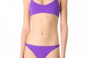 Mara Hoffman Electric Casino Basket Weave Bikini Top