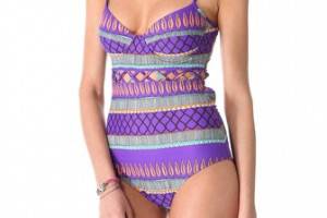 Mara Hoffman Frida Lattice One Piece