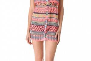 Mara Hoffman Frida Lattice Tunic Cover Up