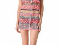 Mara Hoffman Frida Lattice Tunic Cover Up