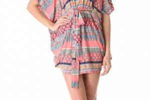 Mara Hoffman Frida Open Shoulder Poncho Cover Up