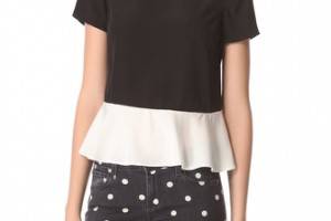 Marc by Marc Jacobs Avery Silk Peplum Top