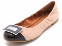 Marc by Marc Jacobs Bicolor Logo Plaque Flats