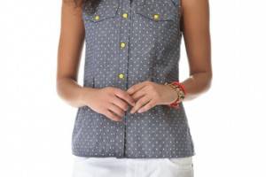 Marc by Marc Jacobs Dotty Chambray Top