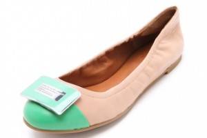 Marc by Marc Jacobs Exclusive Bicolor Logo Plaque Flats