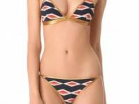 Marc by Marc Jacobs Hayley Stripe Triangle Bikini Top