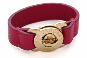 Marc by Marc Jacobs Large Turnlock Leather Bracelet