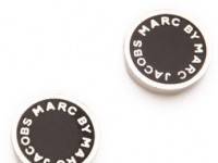 Marc by Marc Jacobs Logo Disc Stud Earrings