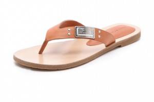 Marc by Marc Jacobs Logo Plaque Flip Flops