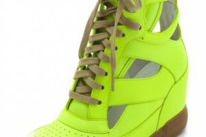 Marc by Marc Jacobs Neon Cutout Wedge Sneakers