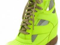 Marc by Marc Jacobs Neon Cutout Wedge Sneakers