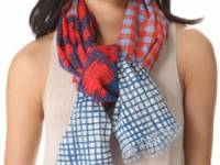 Marc by Marc Jacobs Woven Printed Mix Check Scarf