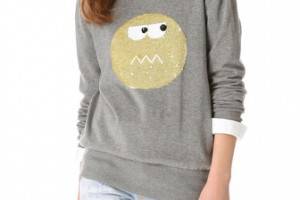 Markus Lupfer Cute Face Sequin Sweater