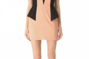 Mason by Michelle Mason Contrast Strapless Dress