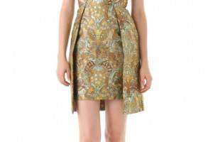 Matthew Williamson Brocade Cutout Dress